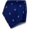 Navy & Pink Fleur de Lys Tie On Sale