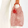 Omira Crochet Bag In Pink Sand On Sale Price