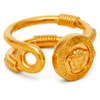 Versace Medusa-Medallion Safety-Pin Ring For $255