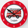 Red Fire Truck Wall Clock On Amazing Offer
