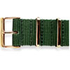Army Green Nato Strap With Polished Gold Buckle