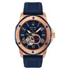 Men's Bulova Marine Star Automatic Rose-Tone Strap Watch