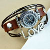 Vintage Male Female LOVE Printing Pendant Quartz Wrist Watch